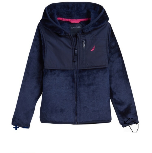 NWT Nautica Faux-fur Nautex Hooded Jacket- Navy (Peacoat)
